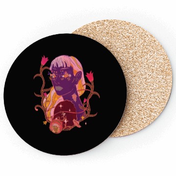 Discover Abstract Woman Face Coasters