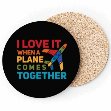 Discover Airline Pilot Plane Comes Together Aircraft Pun Coasters
