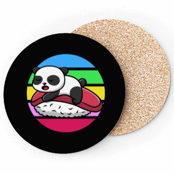 Discover Panda Sleeps On Sushi Coasters