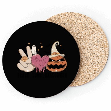 Discover Peace Love Halloween Coasters