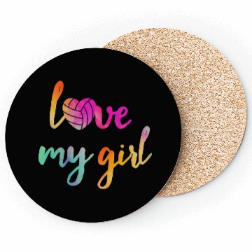 Discover Volleyball Lovw My Girl Coasters