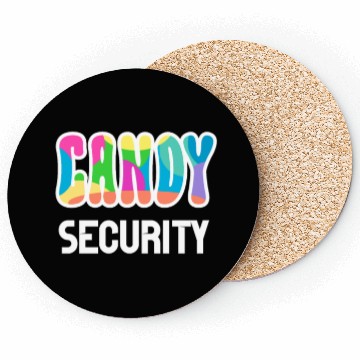 Discover Funny Candy Security Halloween Gifts Coasters