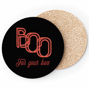Discover Boo for your Boss Red Haloween Costume Coasters