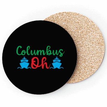 Discover Happy Columbus Day classic Coasters