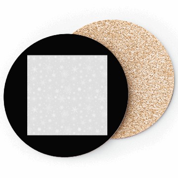 Discover Snowflakes Pattern Grey White Coasters