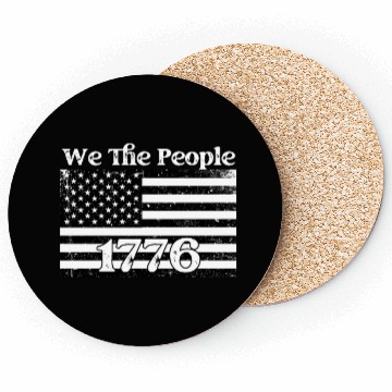 Discover We The People 1776 USA Flag Coasters
