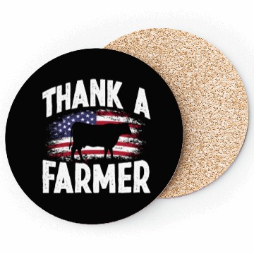 Discover USA Flag Farmer Agriculture Gift Coasters