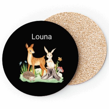 Discover Animal deer rabbit hedgehog Louna Coasters