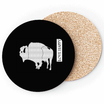 Discover BUFFALO LOVE HAPPY Coasters