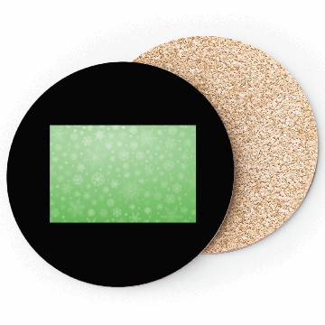 Discover Abstract Green Snowflakes Pattern Coasters