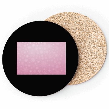 Discover Abstract Pink Snowflakes Pattern Coasters