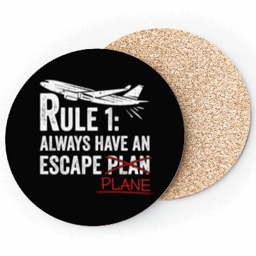 Discover Airline Pilot Aviation Pun For a Corporate Pilot Coasters