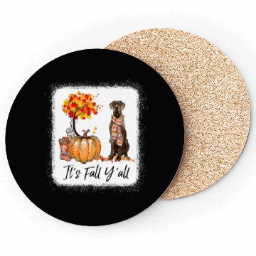 Discover It's Fall Y all Great Dane Dog Lovers Thanksgiving Coasters