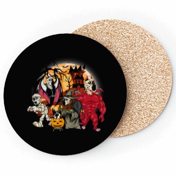 Discover Great Dane Vampire Mummy Evil Witch Halloween Coasters