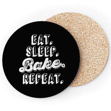 Discover Funny Cooking Baking Coasters Eat Sleep Bake Repeat