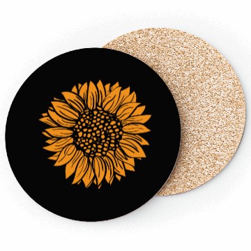 Discover Orange Sunflower Coasters