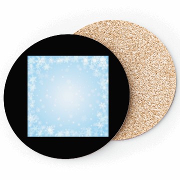 Discover Pretty Blue Snowflakes Pattern Coasters
