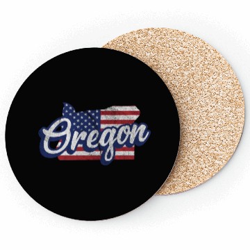 Discover US Flag Oregon Map Design for proud Oregonians Coasters