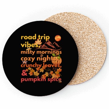 Discover road trip vibes misty mornings cozy nights Coasters