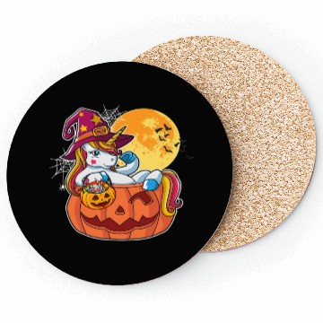 Discover Halloween Unicorn Pony Trick Or Treat Halloween Coasters
