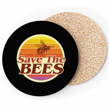 Discover Save The Bees Planet Environmental Retro Vintage C Coasters