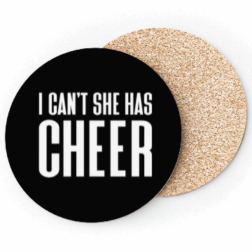 Discover I Can't She Has Cheer Cheerleading Mom Dad Coasters