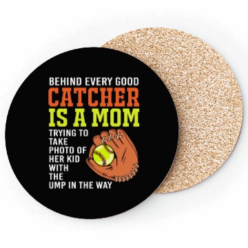 Discover Funny Softball Mom Catcher For Women Coasters