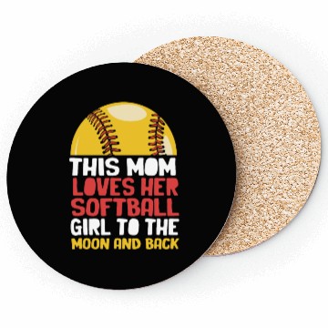 Discover Softball Player Daughter Softball Mom Coasters