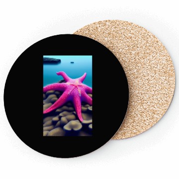 Discover Pink starfish Coasters
