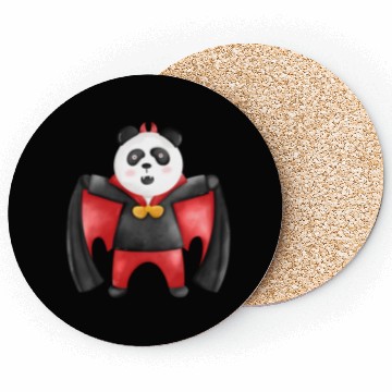 Discover Panda bear in vampire costume Coasters