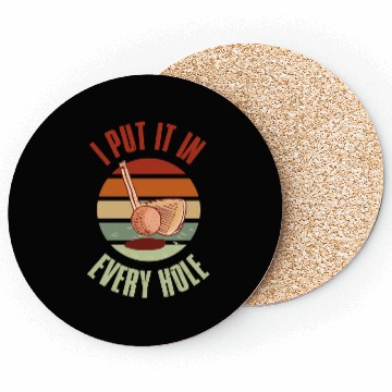Discover I Put It In Every Hole Golf Funny Golf Gift Coasters