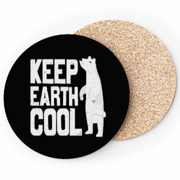 Discover Keep Earth Cool Earth Protect Polar Bear Animal Coasters