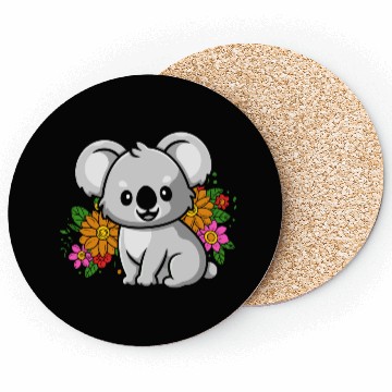 Discover Koala Bear in Flowers Coasters