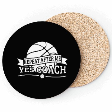 Discover Repeat After Me Yes Coach Basketball Gift Coasters