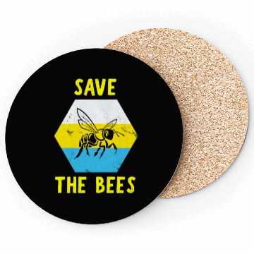 Discover Save The Bees Retro Vintage Pullover Coasters