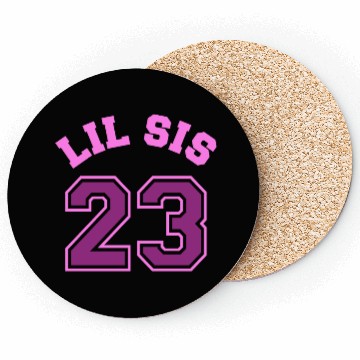 Discover Lil Sis 2023 Little Sister Baby Family Birth Child Coasters