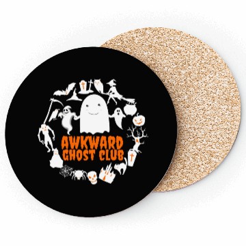 Discover Awkward Ghost Club Coasters