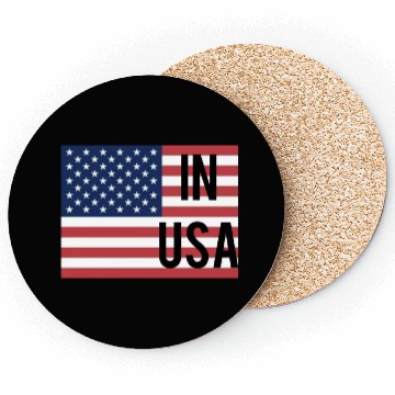 Discover In USA flag Coasters