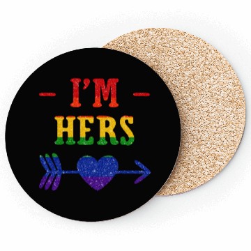 Discover I'm Hers Lesbian Couple Matching Coasters