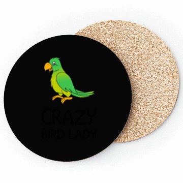 Discover Crazy Bird Lady Coasters