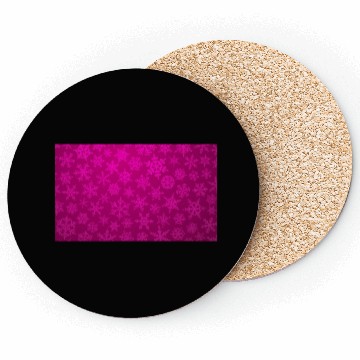 Discover Pink Snowflakes Christmas Pattern Coasters