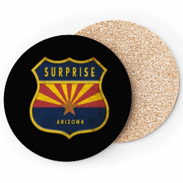 Discover Surprise Arizonna flag crest design Coasters