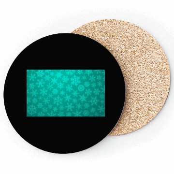 Discover Teal Snowflakes Christmas Pattern Coasters