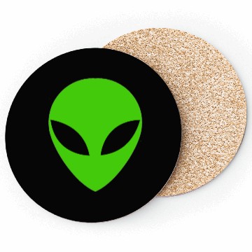Discover Green Alien Head Coasters
