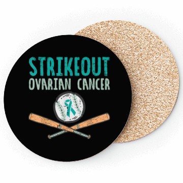 Discover Funny Baseball Lover For Teal Ribbon Awareness Coasters