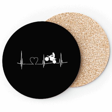 Discover motorcycle heartbeat Coasters