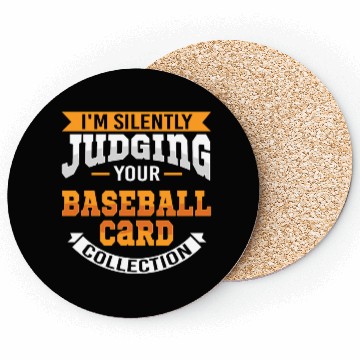 Discover Judging Baseball Card Collection Funny Coasters