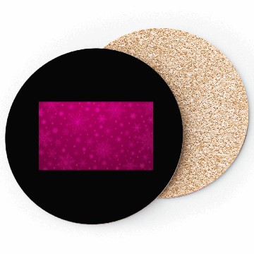 Discover Christmas Snowflakes Pink Pattern Coasters