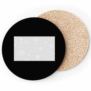 Discover Snowflakes Pattern Grey White Coasters