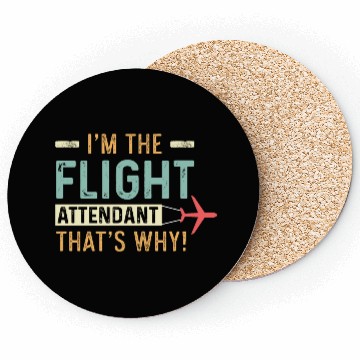 Discover The Flight Attendant Hardworking Person Gift Coasters